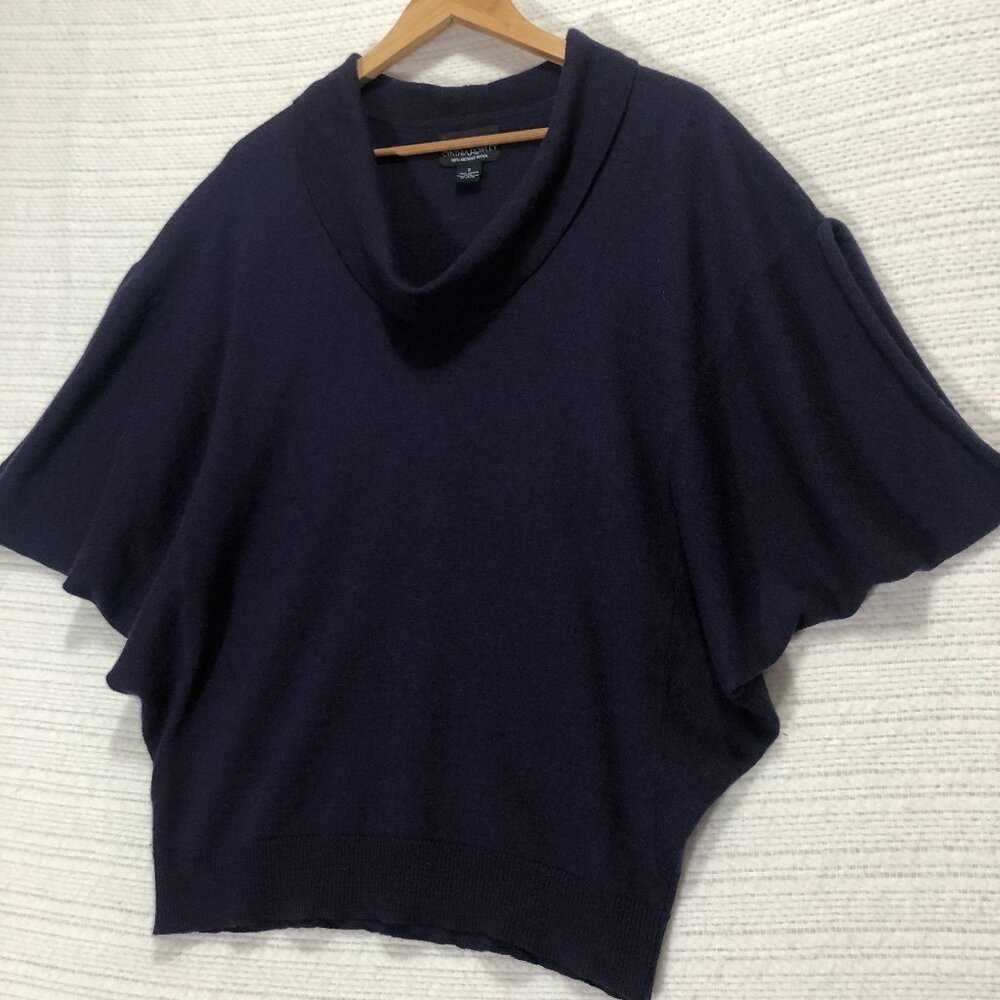 Ctnthia Rowley Women's Size‎ Small Purple Marino Wool Mock Turtle Neck